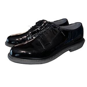 BATES Vibram Men's 11.5 D High Gloss Black Military Uniform Oxford Shoes 00941A